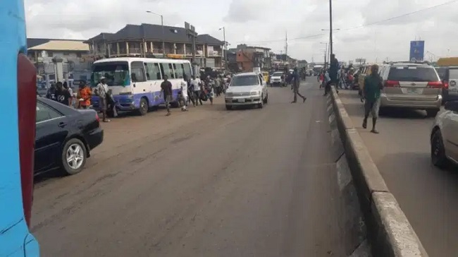 tension in Oshodi, Calm returns to Oshodi after NAF officers go on rampage over colleague's killing