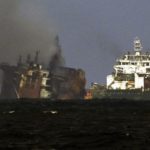 cargo ship that burnt for 13 days