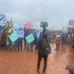 Residents protest slow pace