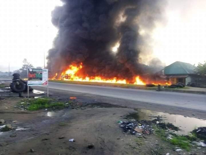 Three die as tankers go up in flames in Rivers