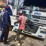 Trucks crush two to death
