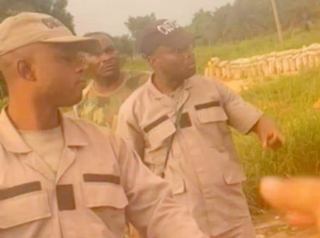 Customs officer assaulting civilian