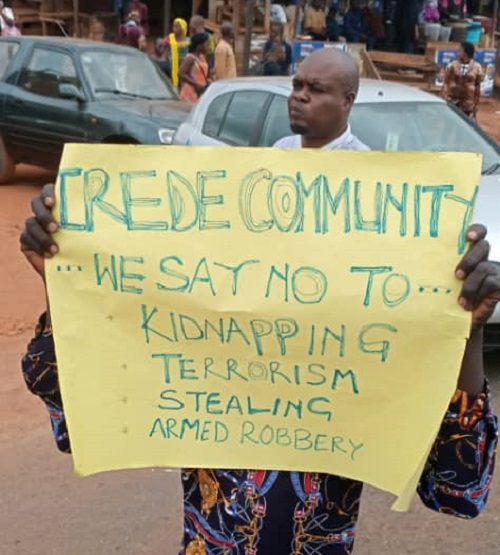 Residents protest incessant kidnappings