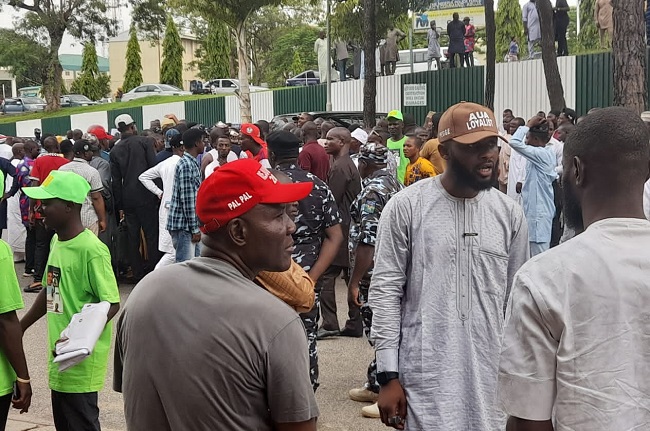 Workers trapped in office