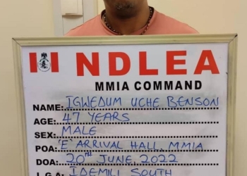 Brazilian returnee arrested with cocaine in private part at Lagos airport