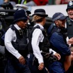 12 arrested after climate activist,