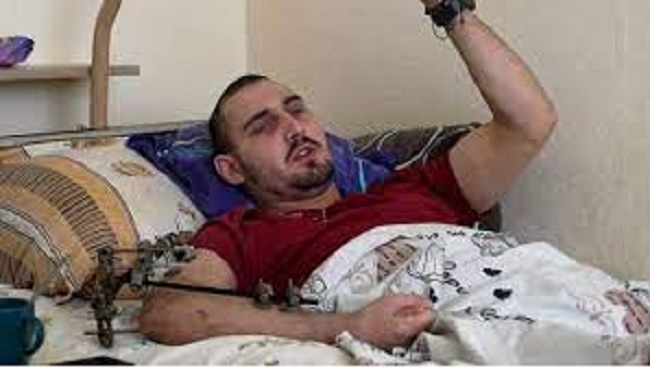 The wounded Ukrainian soldiers,