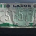 VIO, faded number plate