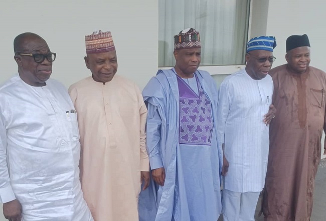Tambuwal Obasanjo meet behind closed doors in Abeokuta