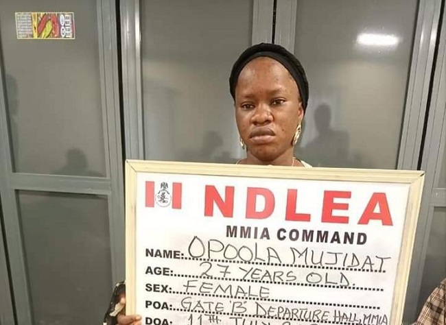 NDLEA arrests 27-yr-old drug queen over narcotics in fetish bowls at Lagos airport