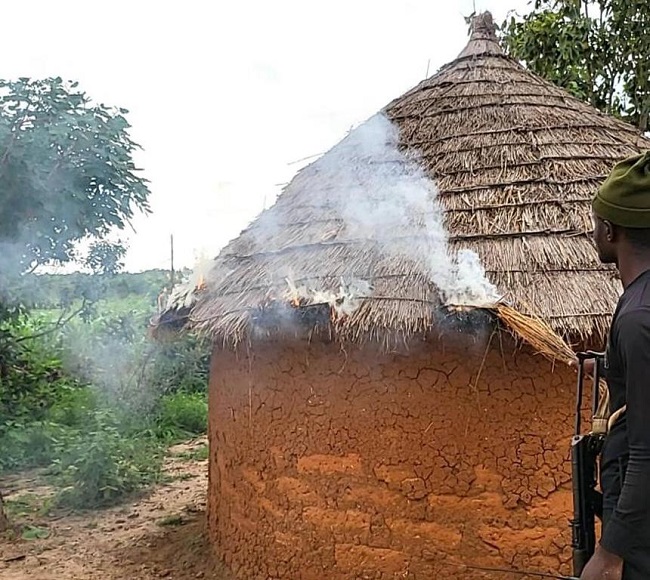 Troops clear camp of notorious bandit, Lawal Kwalba, in Chikun forest