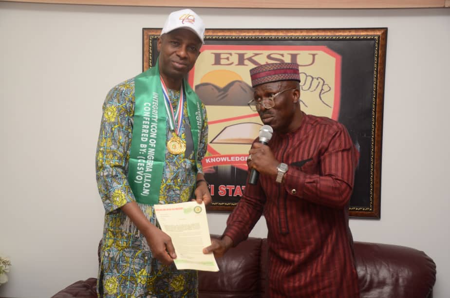 EKSU VC receives integrity award