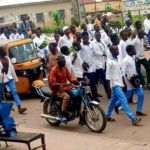 Bauchi male students protest,