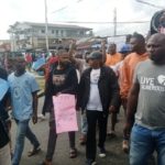 Youths protest,