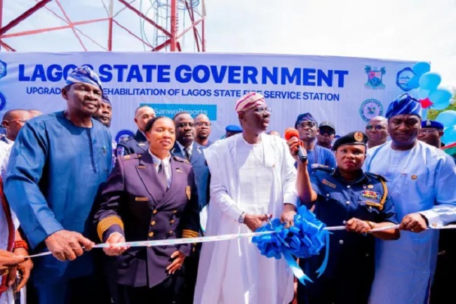 Sanwo-Olu commissions 3 new fire stations, upgrades Fire Service Headquarters, Alausa