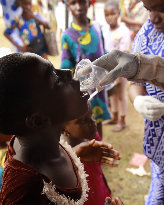Foundation deworms 500 children in Ogun, donates food items, sanitary pads to young women
