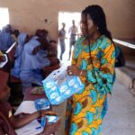 19-yr-old FUTMinna student donates sanitary pads, writing materials to schoolgirls at Maryam Babangida College