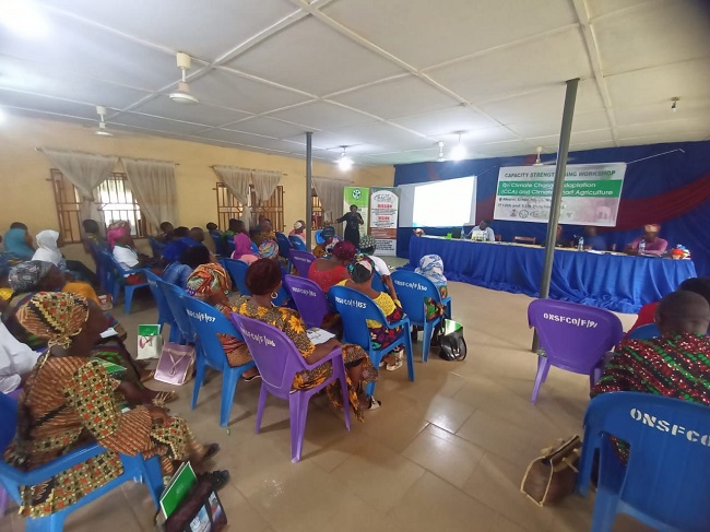 Cross section of participants at the Climate Sustainable Development Network (CSDevNet) sensitisation of Ondo farmers and forest stakeholders on climate change adaptation in Akure, Ondo State, recently.