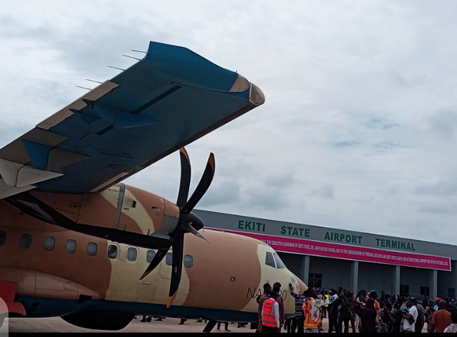 Excitement as first aircraft lands in new Ekiti airport