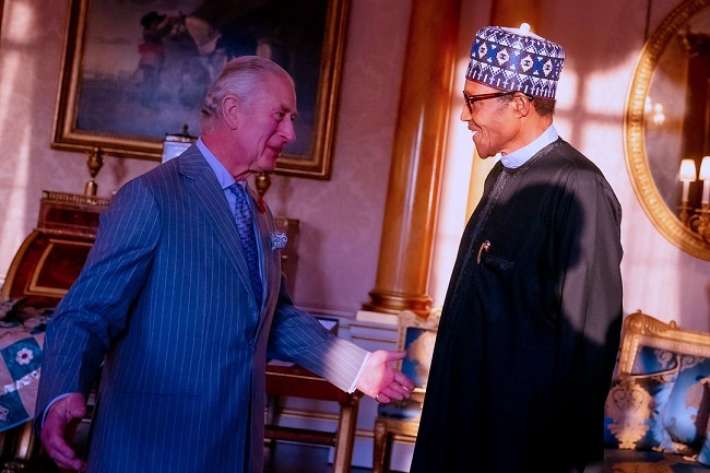 PHOTOS: Buhari meets King Charles III in London