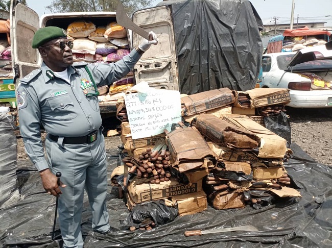 Customs discover 3116 cutlasses
