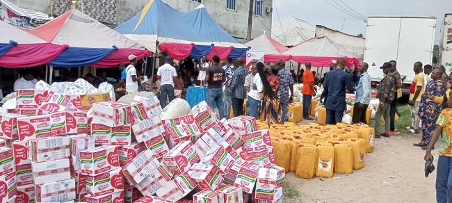 Firm distributes relief