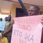 Youths stage peaceful ,