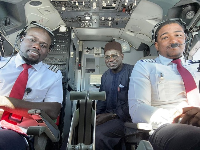 Buratai flown by pilot son 