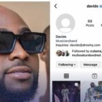 Davido deletes Instagram posts