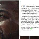 Davido breaks silence