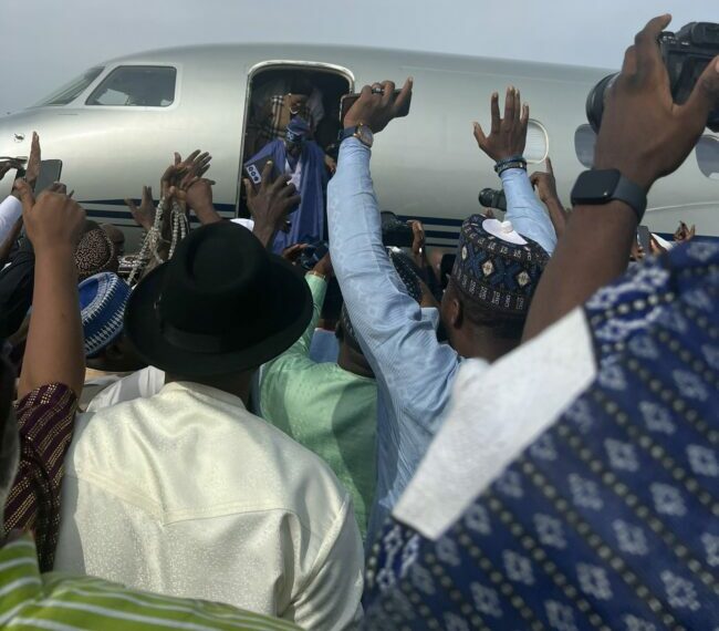 Tinubu arrives Abuja