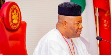 Akpabio addressing illegal Nigerian migrant deportation by Germany