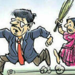 Wife beats husband