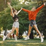 Happy girls having fun
