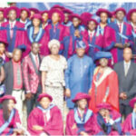 Standing fourth from left (first row): Vice Chairman, P.T.A , Mrs. P.O. Shofolahan; Retd Revd S.A.Oyewole; the principal, Mr. A.G. Oyelekan; guest speaker, Dr. (Mrs.) Modupe Okebukola; Chairman of the occasion, Senator Yunus Abiodun Akintunde; the proprietress, Dr. (Mrs.) O.Y. Giwa; Chairman, School Management Board, Alhaji N. Giwa and the P.T.A chairman, Rev. Benny Merriman-Johnson.