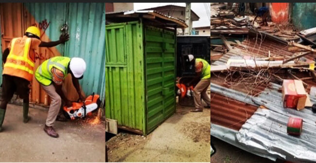 Lagos govt demolishes structures