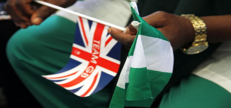 Nigerian with NG and GB small flags