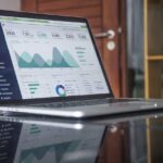 business analytics software on a laptop