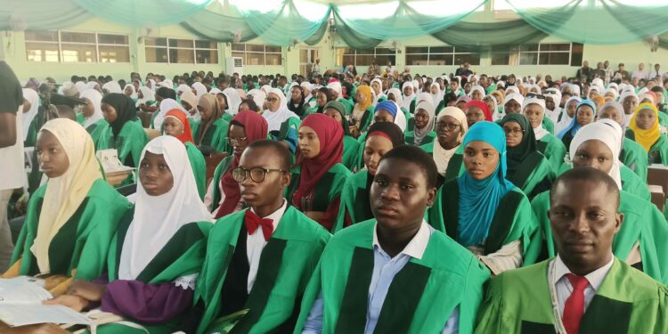 Fountain University students matriculating