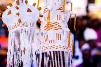 Crown and staff of the Olubadan of Ibadanland,