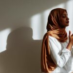 a woman praying during ramadan fasting