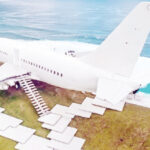Boeing 737 plane into luxury villa