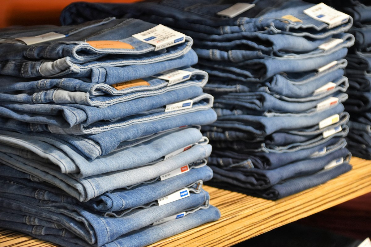 stack of jeans