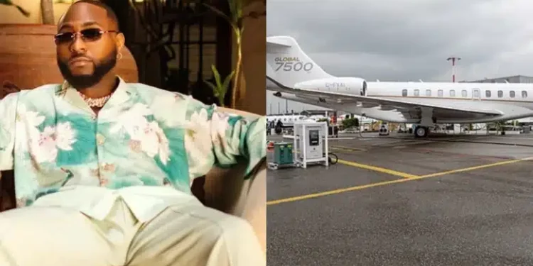 davido, private jet