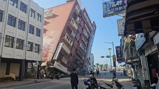 Taiwan?s strongest earthquake in 25 years leaves at least four dead and scores injured