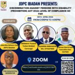 JDPC Ibadan seeks action on Disability Law