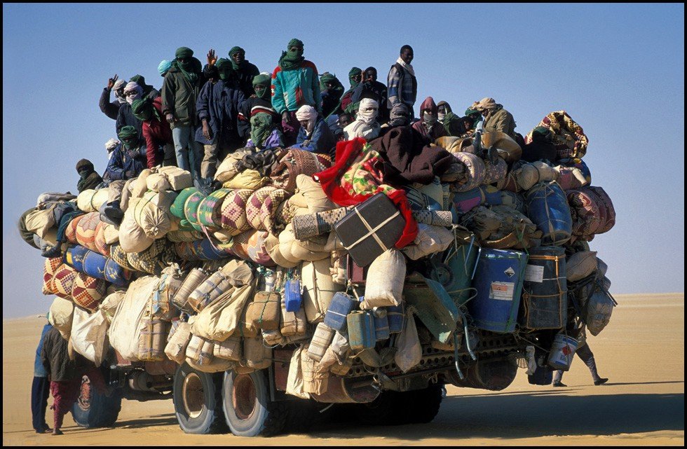 truck with load and passenger