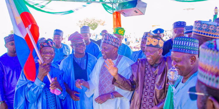 LG Polls: Ganduje presents flags to Gombe APC candidates - Tribune Online