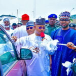 Governor Ahmed Ododo of Kogi State launching a security initiative aimed at addressing the increase in criminal activities in Lokoja