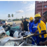 One dead as car collides with truck at Isolo under bridge, Lagos